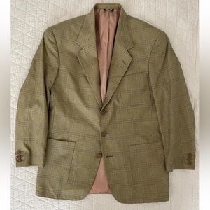 KRIZIA Vintage Check Print Three Button Patch Pocket Jacket Size 40 R